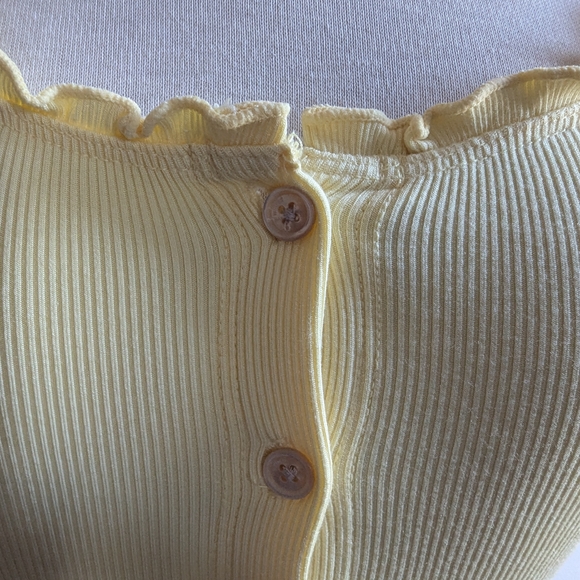 Wilfred Light Yellow Ruffled Tank Top - Picture 4 of 5